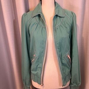 Marc Jacobs Teal Bomber Jacket
